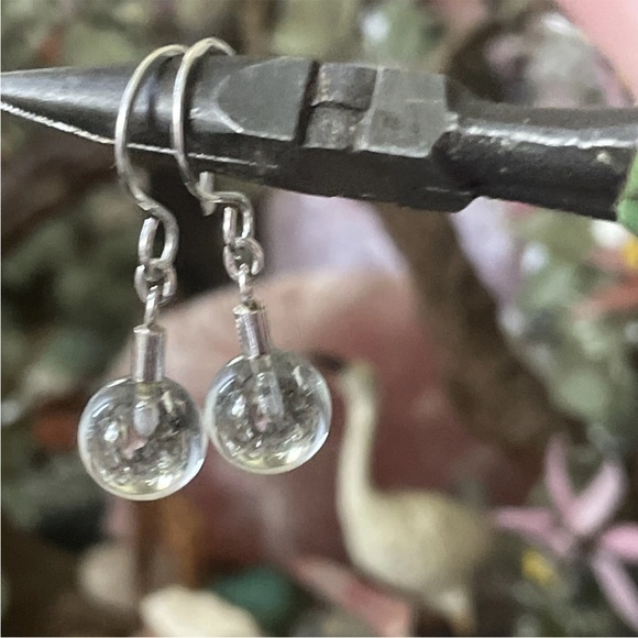 Gucci pool of light style earrings sterling silver & crystal orbs - Picture 1 of 14